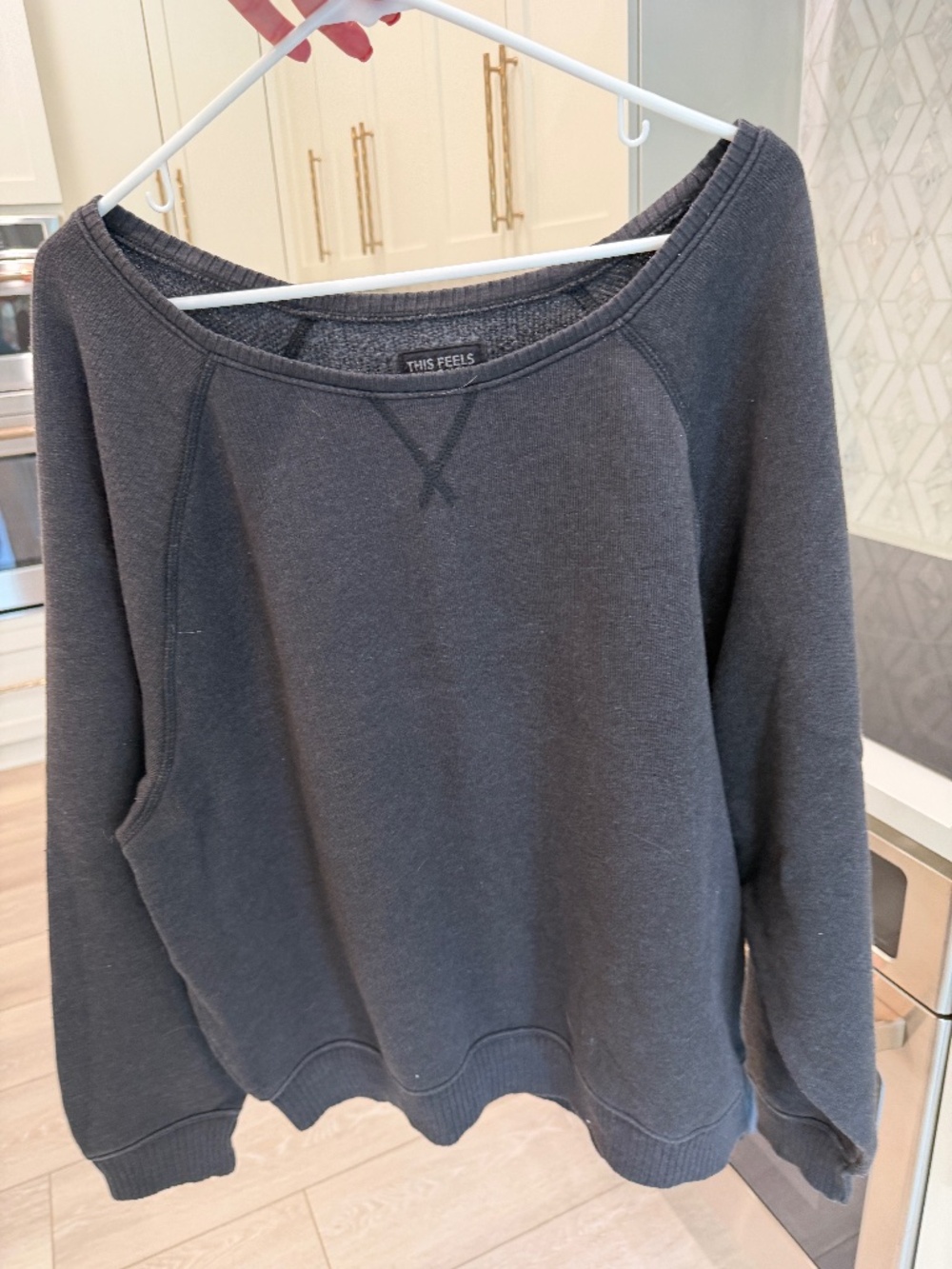 American Eagle sweatshirt, ultra comfy, washed black color, women L, NWT